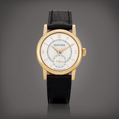 View full screen - View 1 of Lot 2177. Simplicity, Number 14 | A pink gold wristwatch, Circa 2002 | Philippe Dufour | Simplicity 編號14 | 粉紅金腕錶,約2002年製.