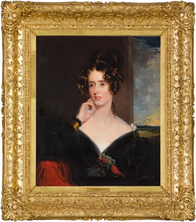 View full screen - View 1 of Lot 27. Portrait of Lady Elizabeth Bulteel Wearing a Black Dress.
