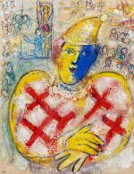 Gouache préparatoire pour la lithographie originale M. 499 (Cirque, Paris, Teriade Editeur 1967)