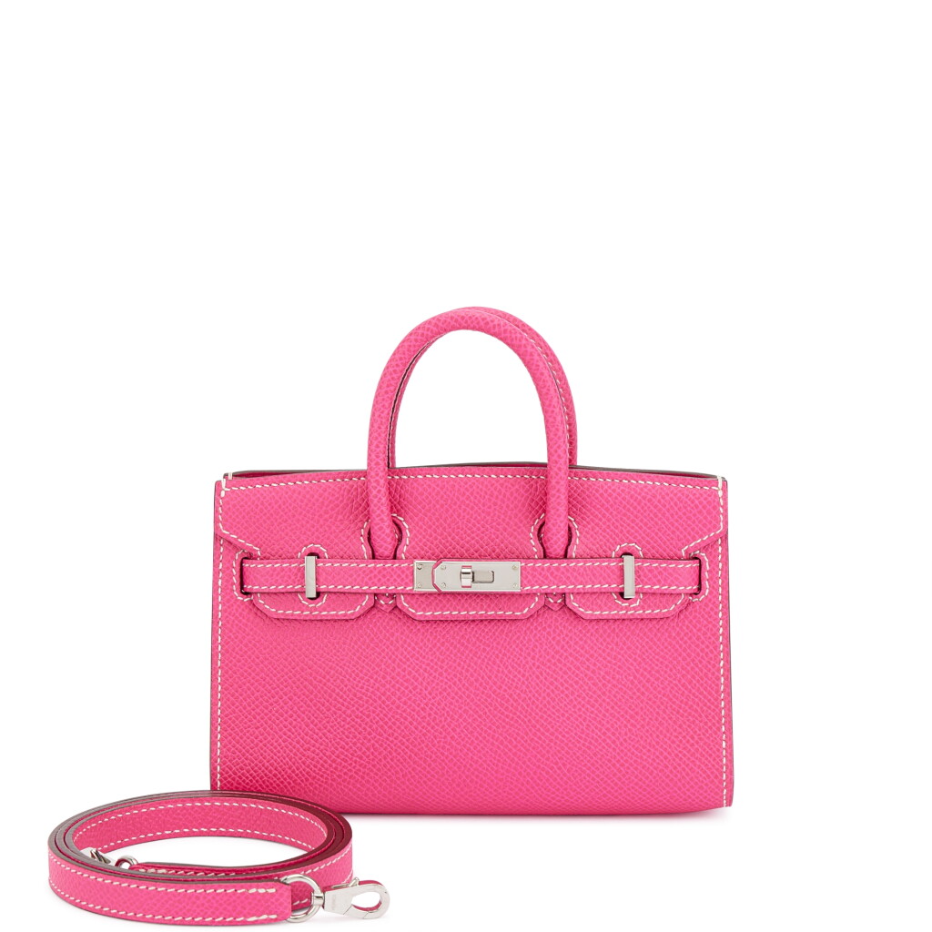 View full screen - View 1 of Lot 583. Limited Edition Rose Tyrien Epsom Micro Birkin 15 Palladium Hardware, 2011.