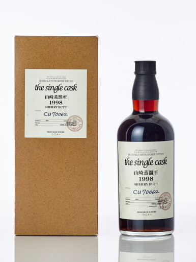 View full screen - View 1 of Lot 6059. 山崎 Yamazaki Single Cask #CU70062 JR Osaka Mitsukoshi Isetan 61.0 abv 1998 (1 BT70).