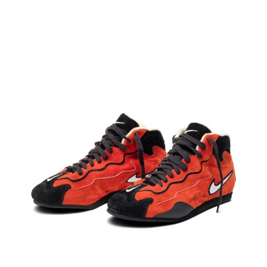 View full screen - View 1 of Lot 27. Michael Schumacher Ferrari Nike Racing Shoes | Size 9.
