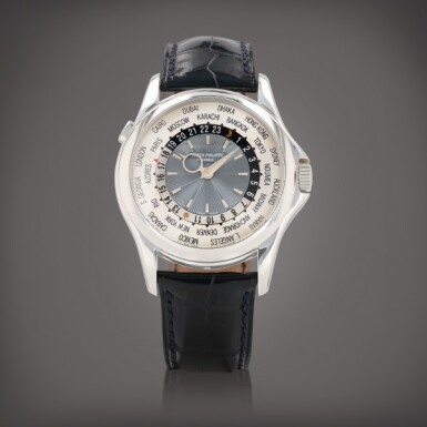 View full screen - View 1 of Lot 121. Heure universelle, reference 5130P-001 Montre bracelet en platine avec heure universelle | Platinum world time wristwatch Vers 2007 | Circa 2007.