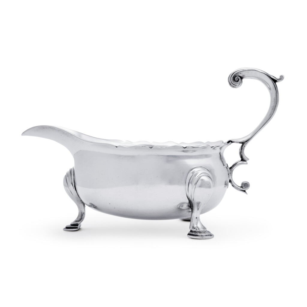 View full screen - View 1 of Lot 1020. American Silver Sauce Boat, probably Nathaniel Hurd, Boston, Circa 1760.