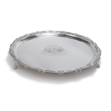 View full screen - View 1 of Lot 635. A SCOTTISH SILVER SALVER, GEORGE FENWICK, EDINBURGH, 1814.