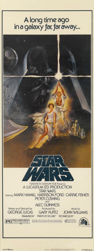 View full screen - View 1 of Lot 30. STAR WARS, US POSTER, TOM JUNG, 1977.