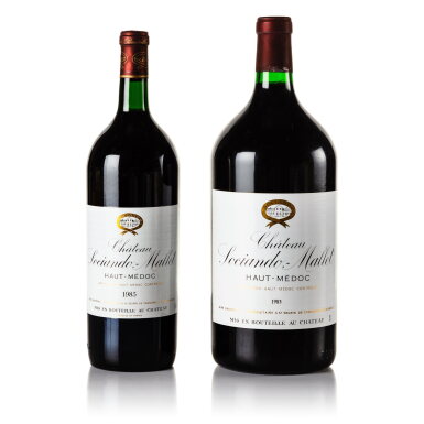 View full screen - View 1 of Lot 213. Château Sociando Mallet 1985 (1 DM, 1 MAG).