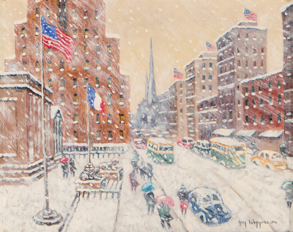 View full screen - View 1 of Lot 409. The Library in Winter.