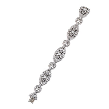 View full screen - View 1 of Lot 24. Bracelet diamants | Diamond bracelet.