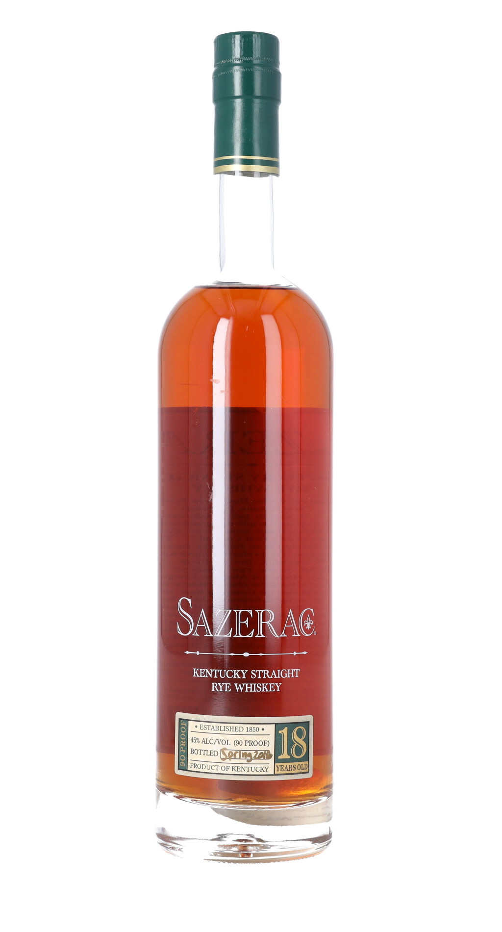 View full screen - View 1 of Lot 199. Sazerac Rye 18 Year Old 2016 Release 90 proof NV (1 BT75).