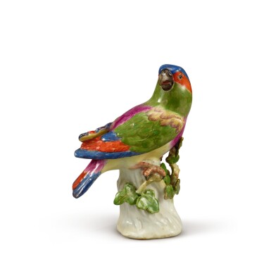View full screen - View 1 of Lot 205. A MEISSEN SMALL FIGURE OF A PARROT, CIRCA 1740.