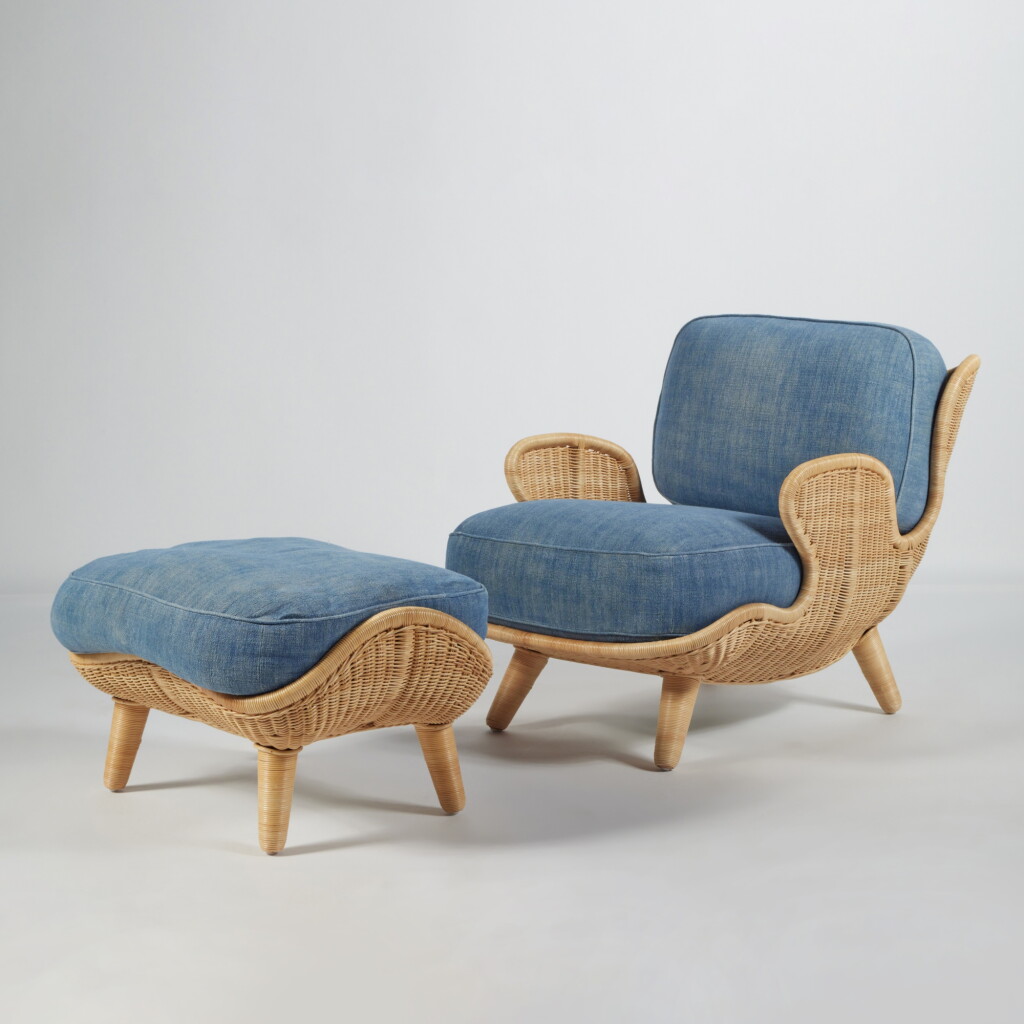 View full screen - View 1 of Lot 138. "Siesta" Armchair and Ottoman.