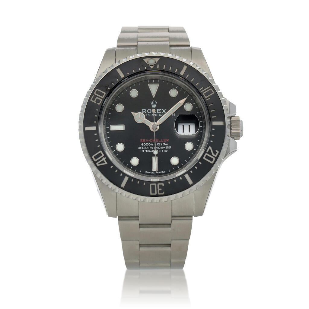 View full screen - View 1 of Lot 635. '50th Anniversary' Sea Dweller, Ref. 126600 Stainless steel wristwatch with date and bracelet Circa 2017.