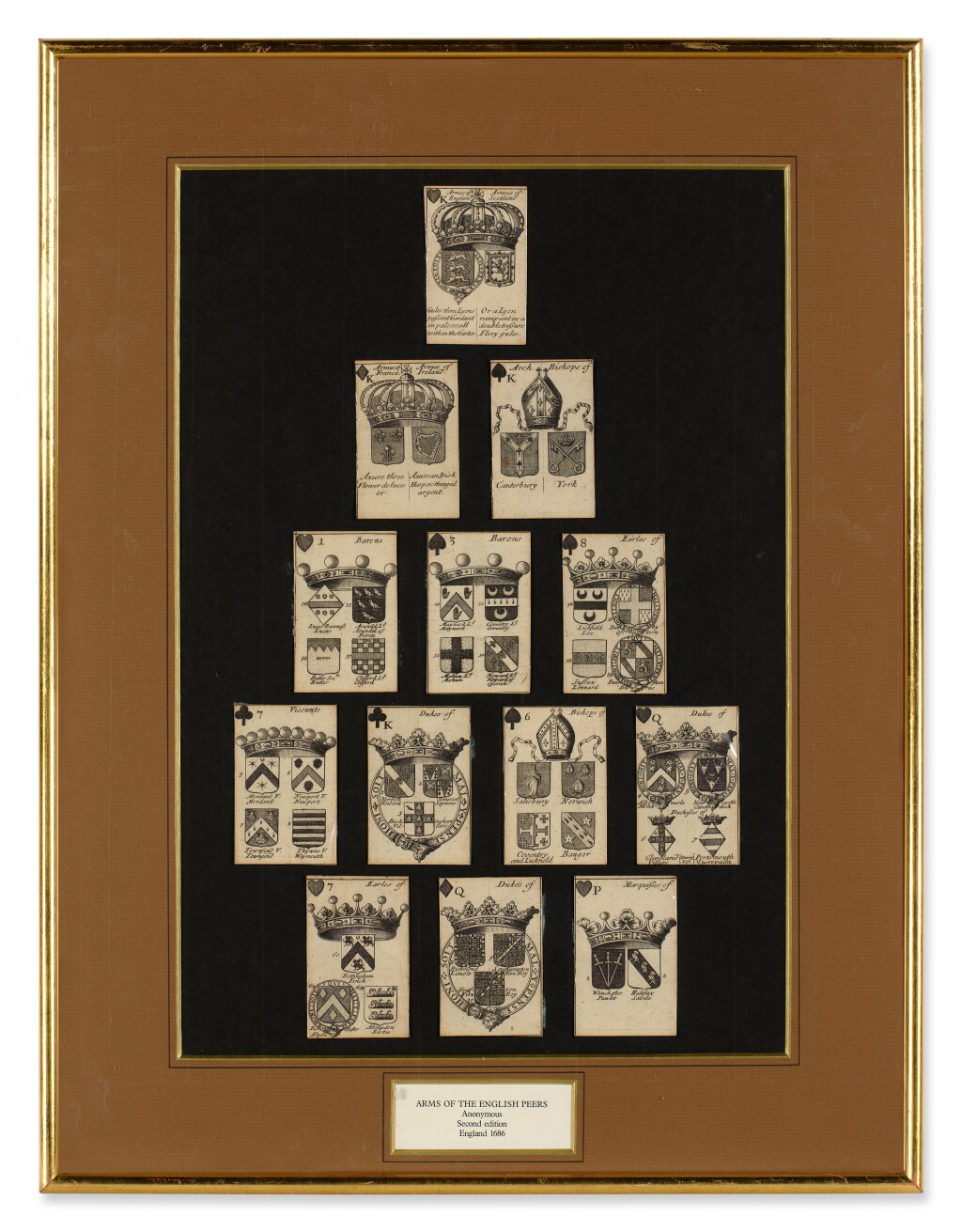 View full screen - View 1 of Lot 334. Playing Cards — Arms of the English Peers.