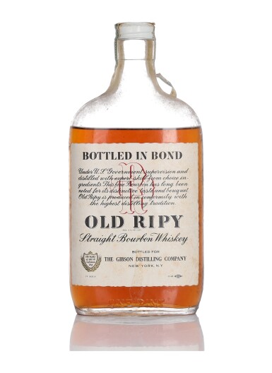 View full screen - View 1 of Lot 267. Old Ripy Bottled in Bond 100 Proof 1942 (1 Pint).