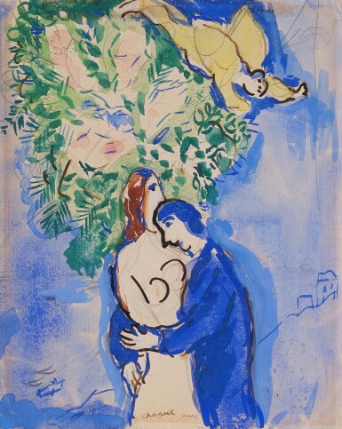 View full screen - View 1 of Lot 630. Étude pour "Les fiancés".