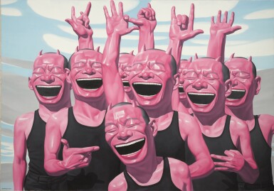 View full screen - View 1 of Lot 618. Yue Minjun 岳敏君 | Between Men and Animal 人獸之間.