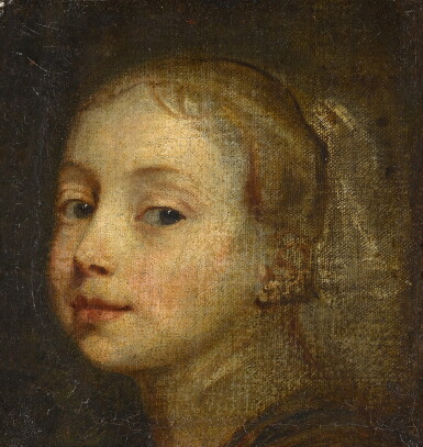 View full screen - View 1 of Lot 118. ATTRIBUTED TO SIR ANTHONY VAN DYCK | HEAD OF A GIRL.