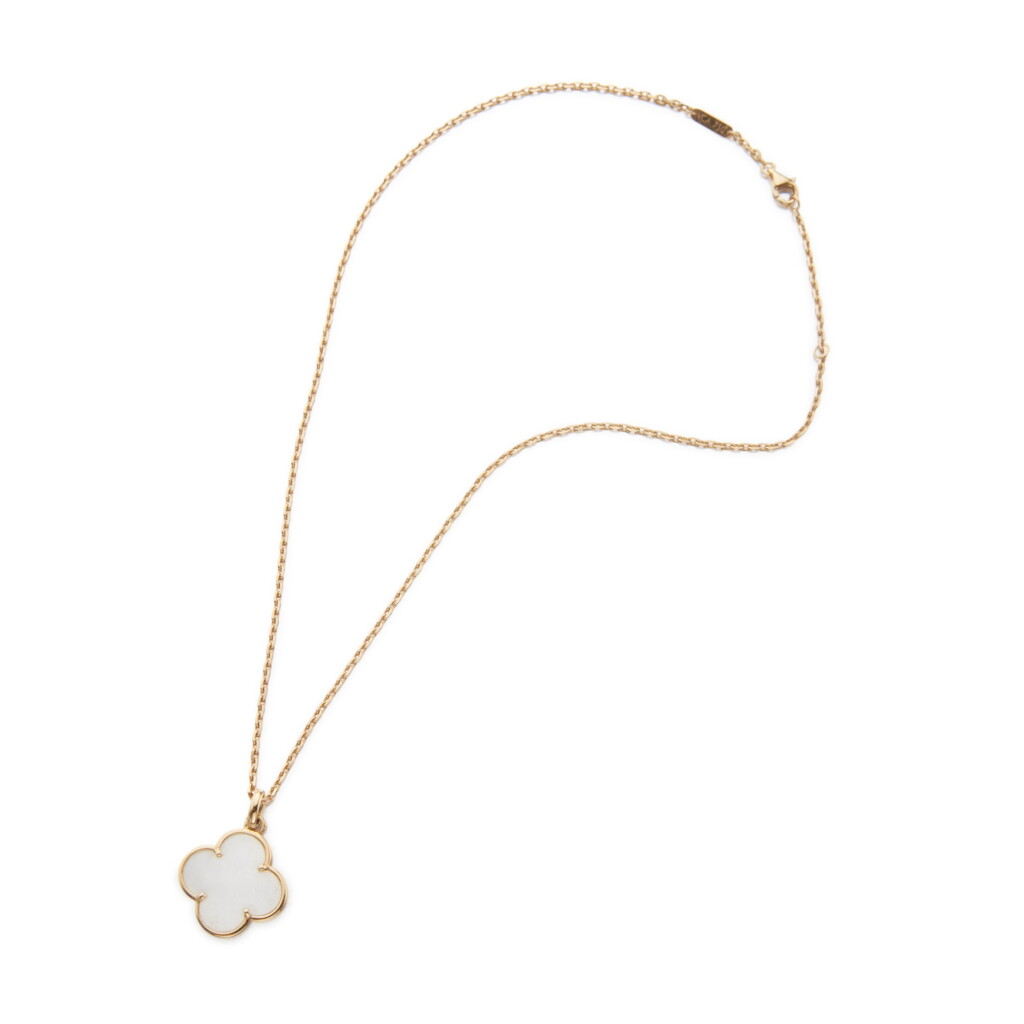 View full screen - View 1 of Lot 122. Gold and Mother-of-Pearl 'Pure Alhambra' Pendant-Necklace, France.