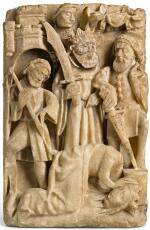 ENGLISH, PROBABLY NOTTINGHAM, 15TH CENTURY | RELIEF WITH THE BEHEADING OF SAINT CATHERINE