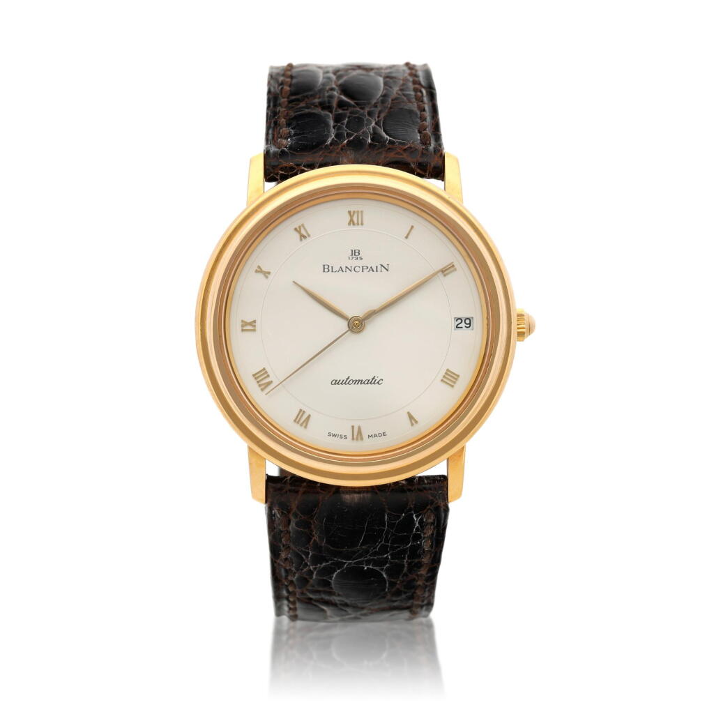 View full screen - View 1 of Lot 20. Villeret A yellow gold automatic wristwatch with date, Circa 2010.