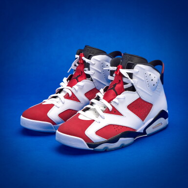 View full screen - View 1 of Lot 25. Stephen Curry 2025-2026 Worn Nike Air Jordan 6 Retro 'Carmine'.
