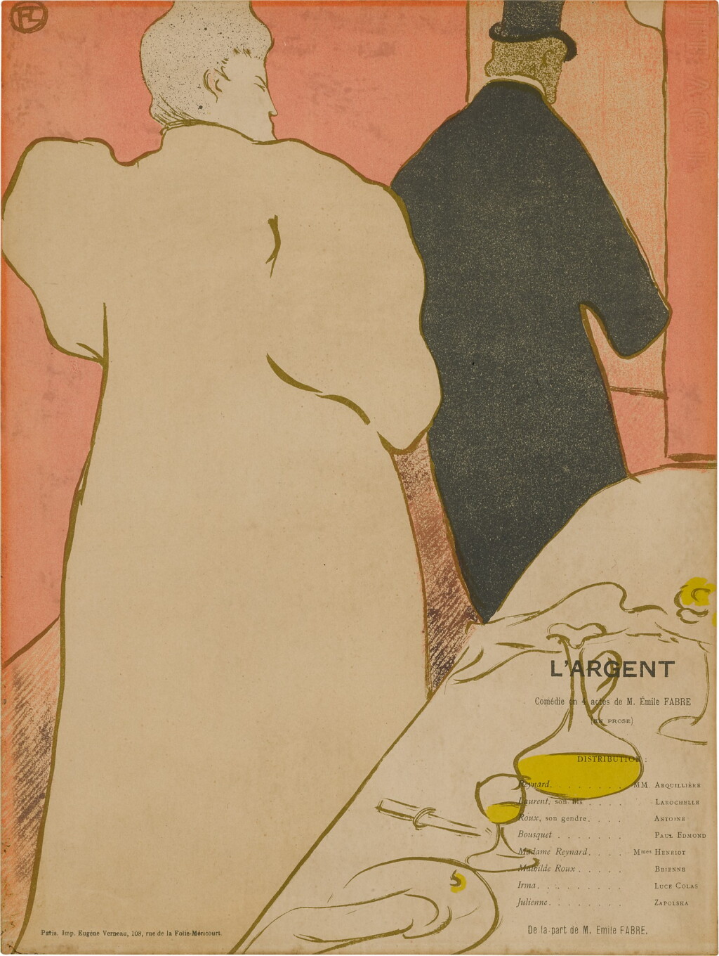 View full screen - View 1 of Lot 35. PROGRAMME POUR L'ARGENT (D. 15; ADR. 133; W. 97).