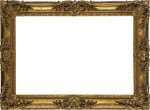 A French Rococo carved giltwood frame, enlarged at some point