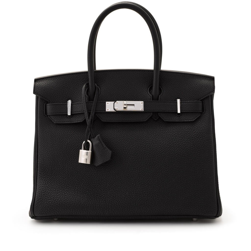 View full screen - View 1 of Lot 20. Black Togo Birkin 30 Palladium Hardware, 2024.
