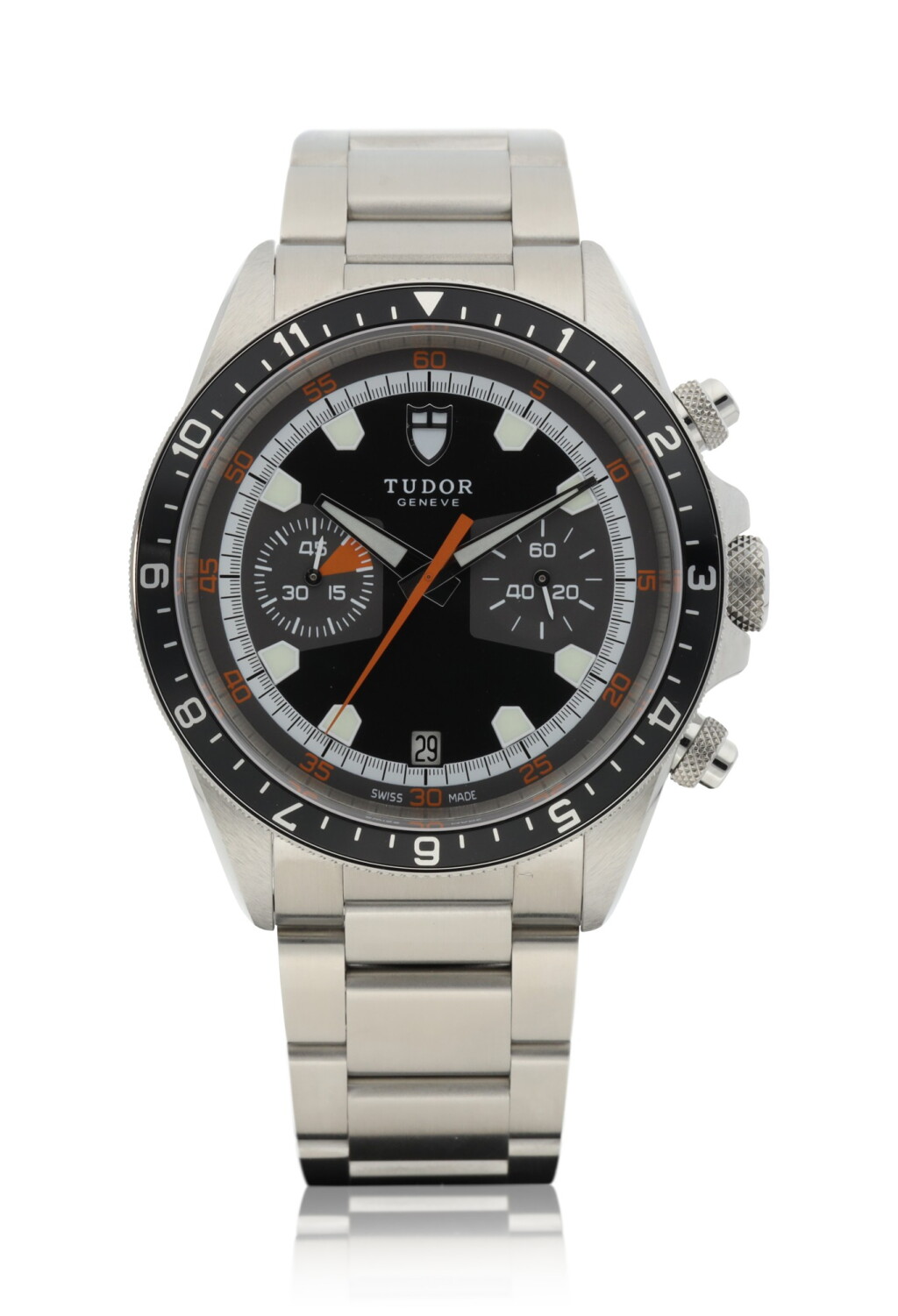 View full screen - View 1 of Lot 8050. Tudor | Heritage, Reference 70330N, A stainless steel chronograph wristwatch with date and bracelet, Circa 2013 | 帝舵 | Heritage 型號70330N 精鋼計時鏈帶腕錶,備日期顯示,約2013年製.