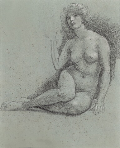 View full screen - View 1 of Lot 9. SIR EDWARD JOHN POYNTER, BT., P.R.A., R.W.S. | Study for At Low Tide.