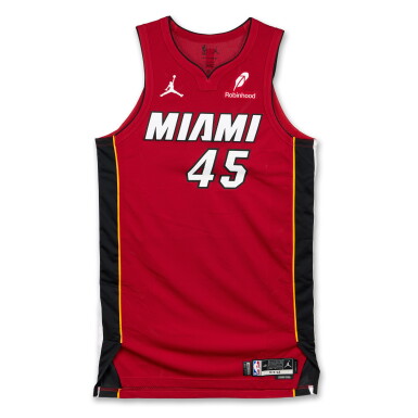 View full screen - View 1 of Lot 61. Davion Mitchell Miami Heat 2025-2026 Emirates NBA Cup Game Worn Statement Edition Jersey .