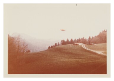 View full screen - View 1 of Lot 214. UFO SIGHTING. 6 VINTAGE PHOTOS TAKEN BY "BILLY" EDUARD ALBERT MEIER IN SWITZERLAND FROM 3 MARCH-14 JUNE 1975..