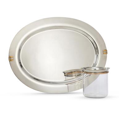 View full screen - View 1 of Lot 145. Vase and tray (Vaso e vassoio).