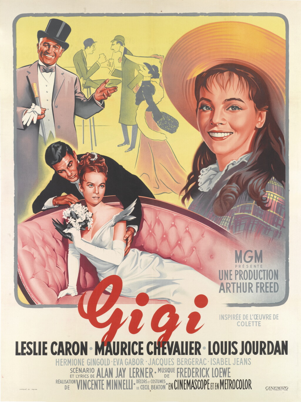 View full screen - View 1 of Lot 65. Gigi (1958) poster, French.
