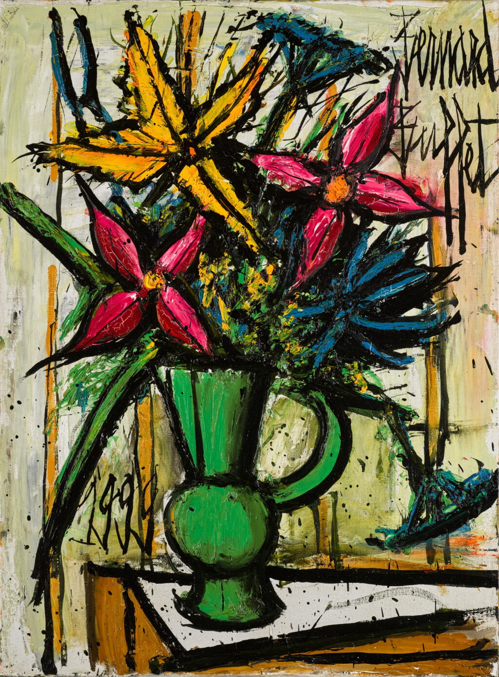 View full screen - View 1 of Lot 56. BERNARD BUFFET | BOUQUET DANS UN PICHET.
