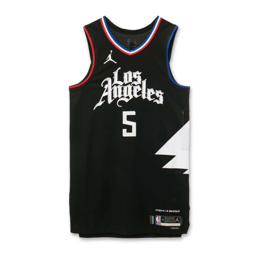View full screen - View 1 of Lot 90. Bones Hyland Los Angeles Clippers 2024 NBA Playoffs Western Conference Round 1 Game Worn Statement Edition Jersey | Game 2.