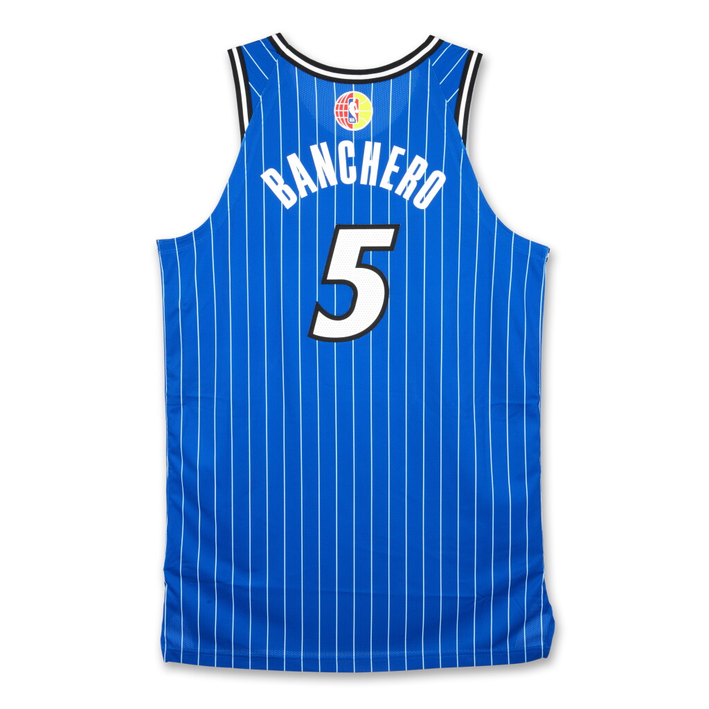 View full screen - View 1 of Lot 4. Paolo Banchero ‘Berlin Game’ Orlando Magic 2025-2026 Game Worn Icon Edition Jersey | Double-Double.