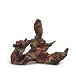 A burlwood brush rest, Qing dynasty 清 癭木隨形筆擱