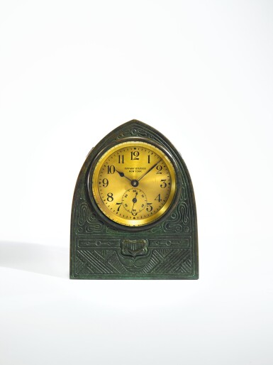 View full screen - View 1 of Lot 15. Tiffany Studios, “American Indian” Clock.