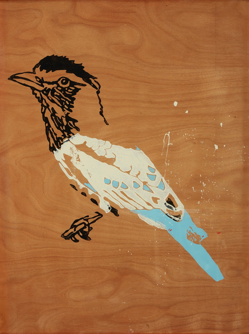 View full screen - View 1 of Lot 119. Single Bird (Black, White + Blue).