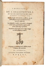 Alberti, I dieci libri de l'architettura, Venice, 1546, modern half vellum