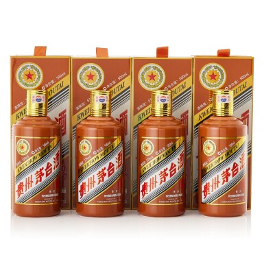 View full screen - View 1 of Lot 568. 2024年產 "五星牌"貴州茅台酒 - 龍年生肖Kweichow Moutai Five Star Year of the Dragon 2024 (4 BT50).