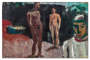 View full screen - View 1 of Lot 703. Figures with Rowboat.