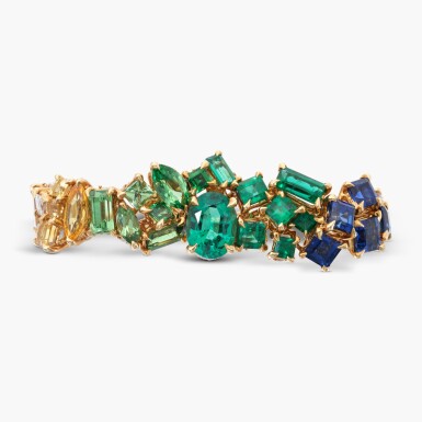 View full screen - View 1 of Lot 681. Emerald, Gem-Set and Diamond 'GemDior' Ring.
