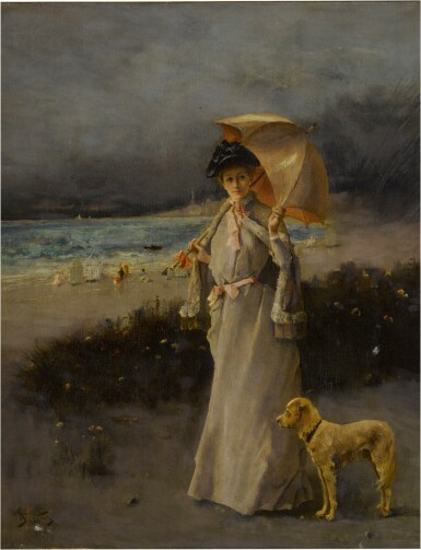 View full screen - View 1 of Lot 209. Femme au parasol .