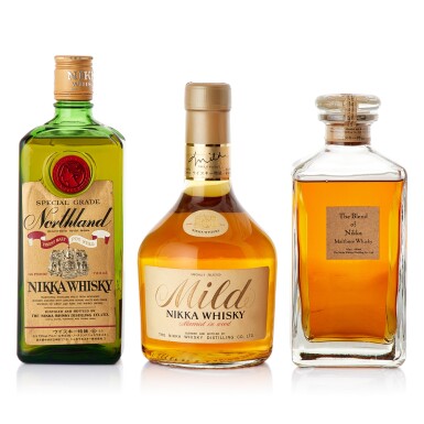 View full screen - View 1 of Lot 2791. Nikka Blended Whisky Mixed Lot (1 BT66, 1 BT72., 1 BT76).