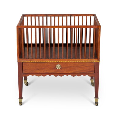 View full screen - View 1 of Lot 409. A Late George III Mahogany Canterbury, Circa 1800.