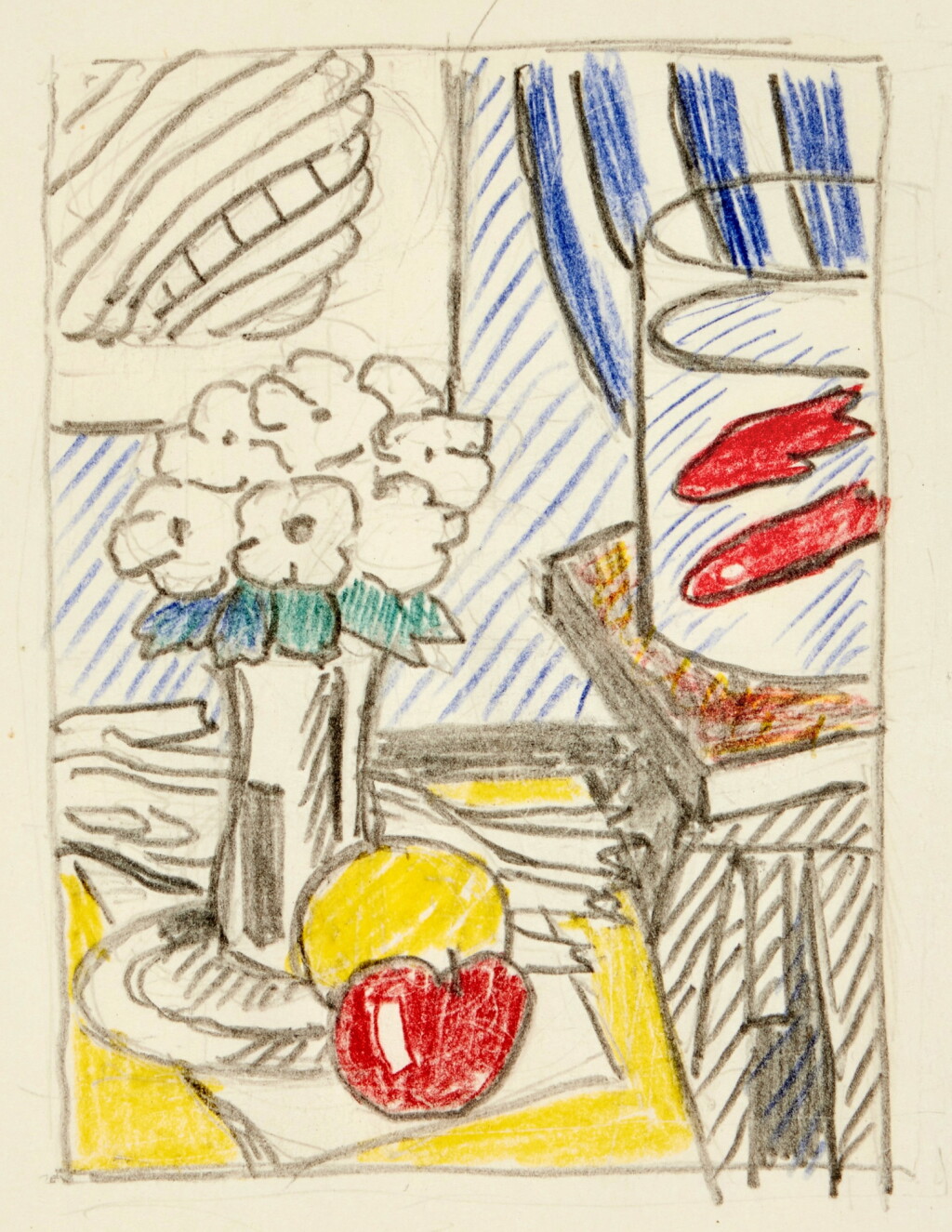 View full screen - View 1 of Lot 233. Still Life Tapestry (Study).