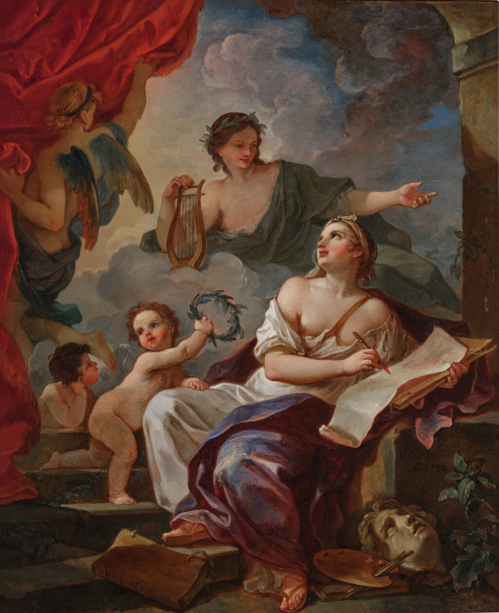 View full screen - View 1 of Lot 507. Allegory of Painting Inspired by Poetry.